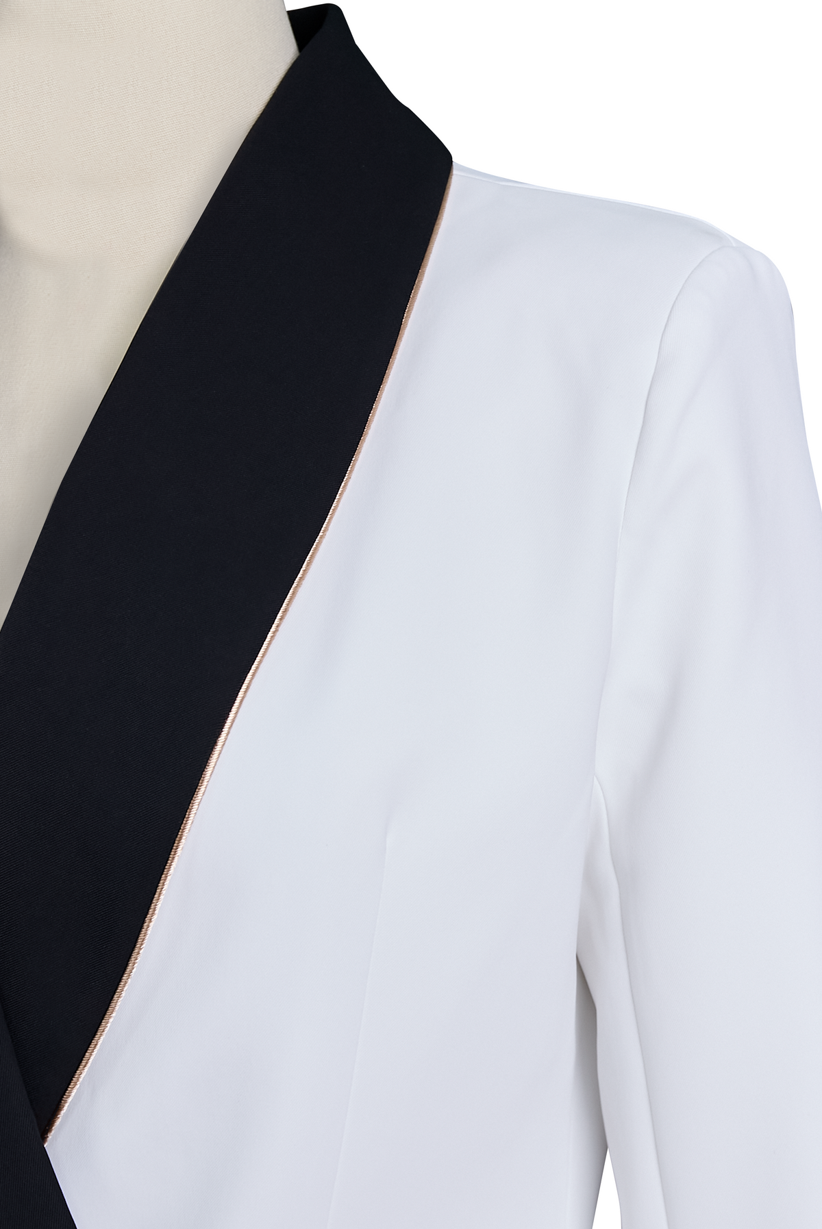 White contrast lapel blazer - Lana Fiorelli