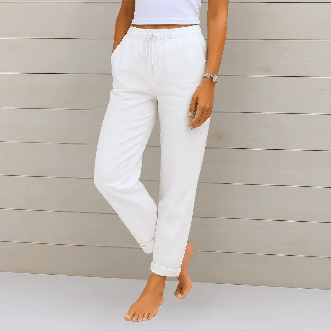 White drawstring trousers - Lana Fiorelli