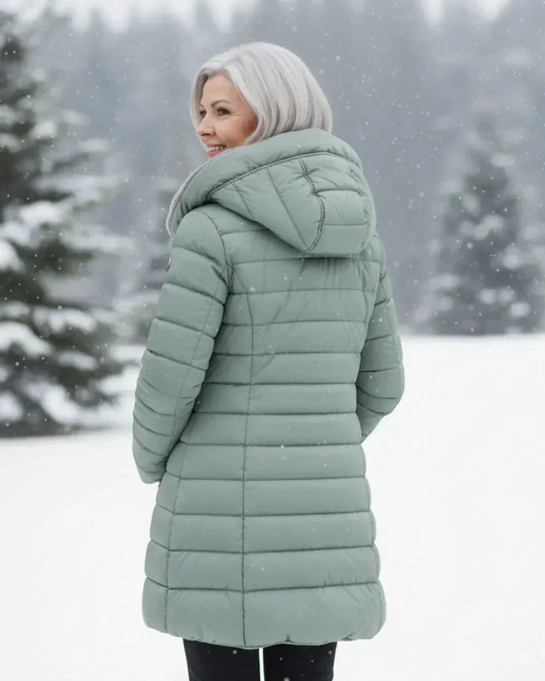 Burgundy long padded jacket - Lana Fiorelli