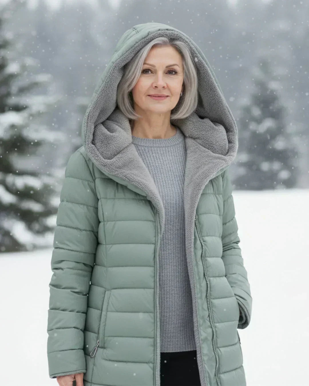 Burgundy long padded jacket - Lana Fiorelli