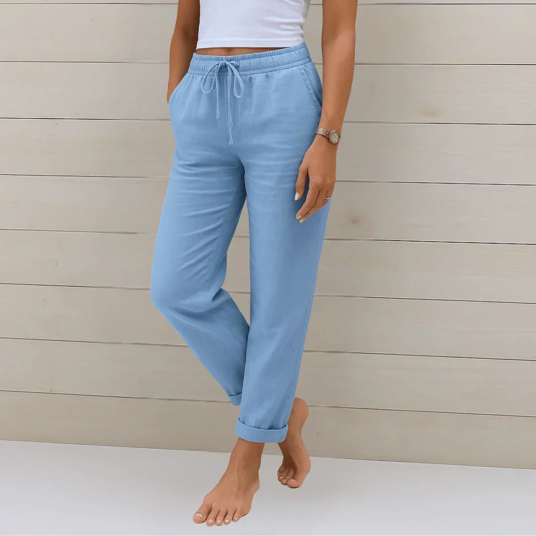 Blue drawstring trousers - Lana Fiorelli