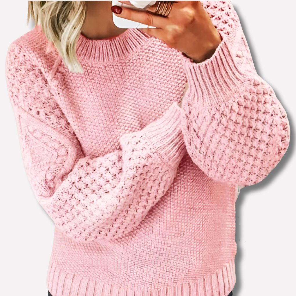 Pink cable knit jumper - Lana Fiorelli