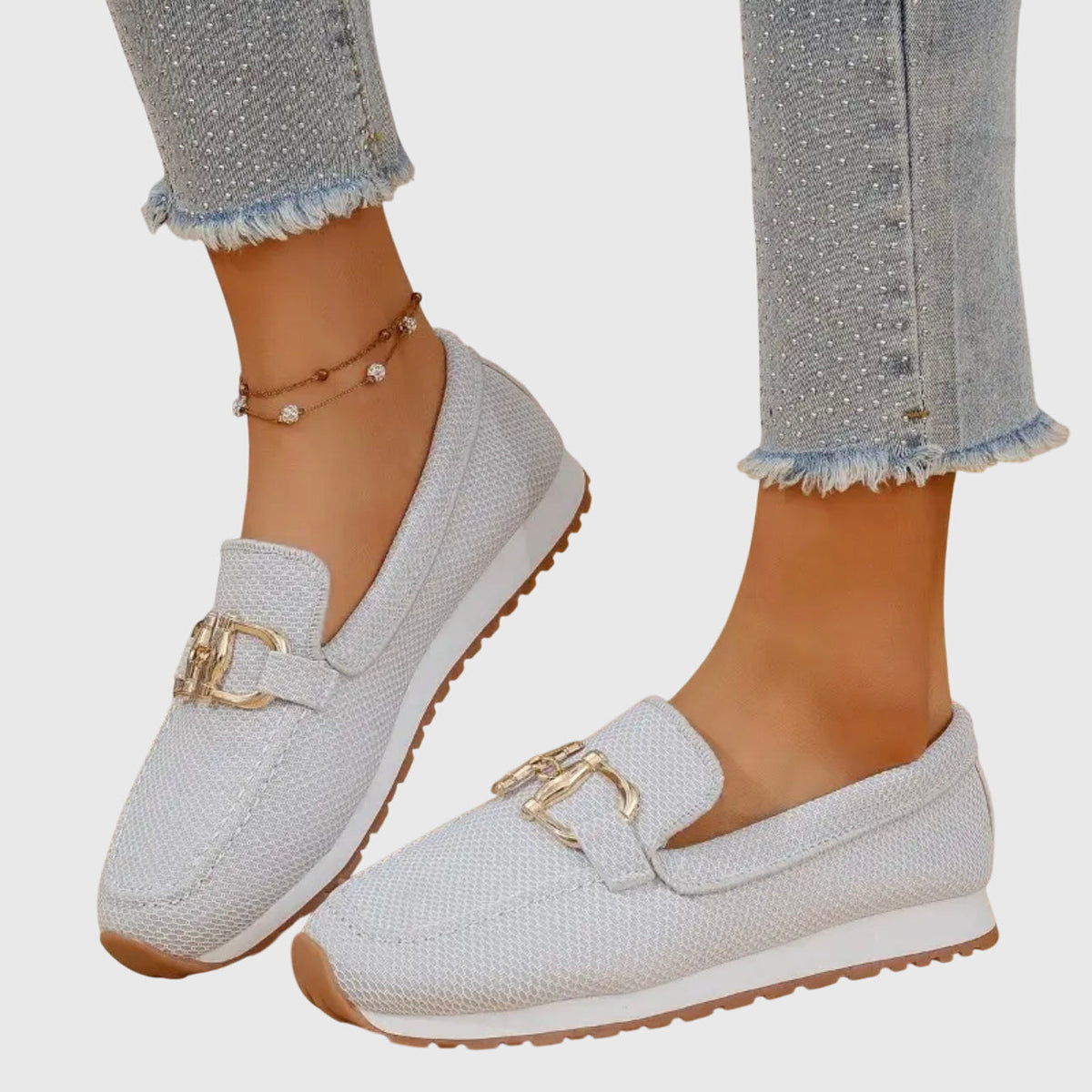 Grey knit slip on sneakers - Lana Fiorelli