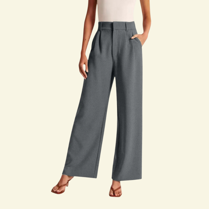 Dark Grey palazzo trousers - Lana Fiorelli