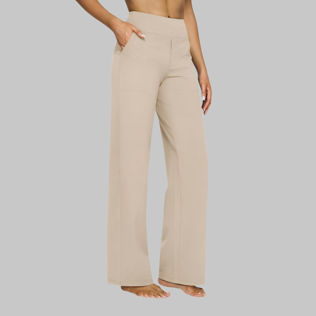 Cream stretch trousers - Lana Fiorelli