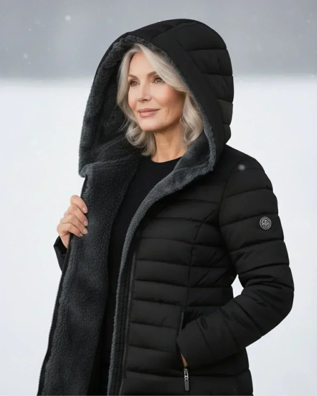 Burgundy long padded jacket - Lana Fiorelli