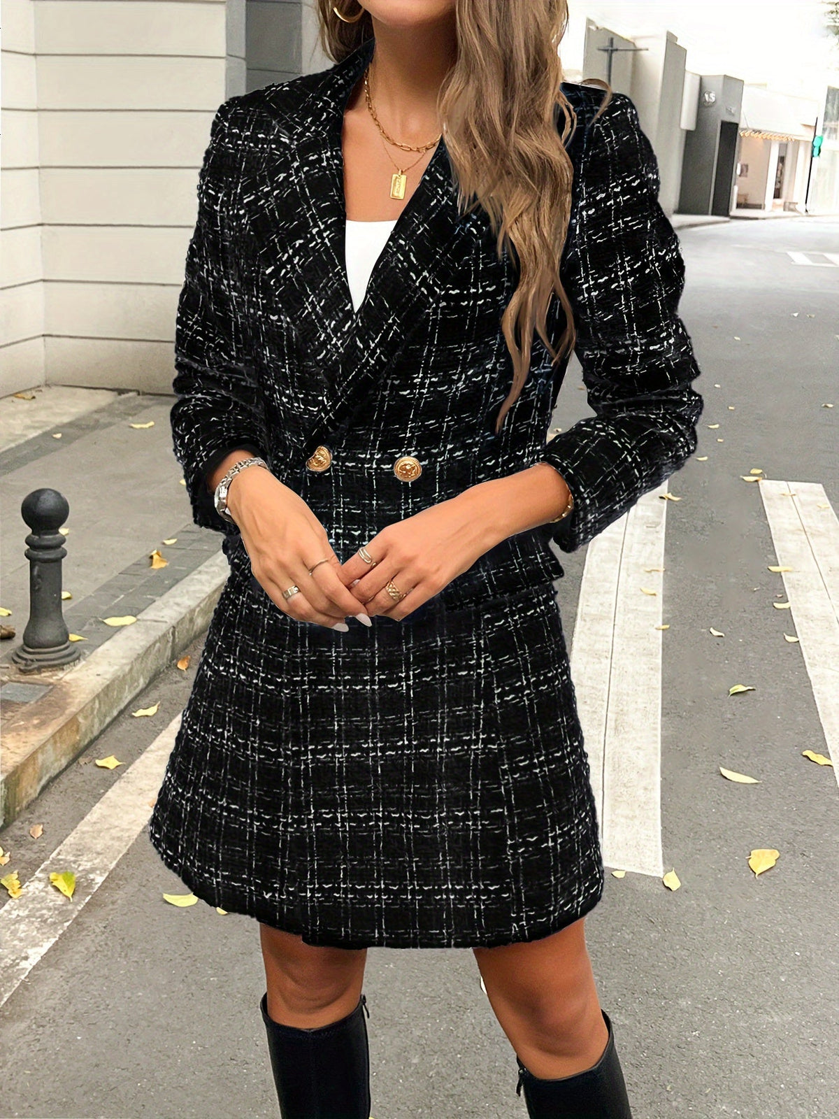 Women's plaid coat - Lana Fiorelli