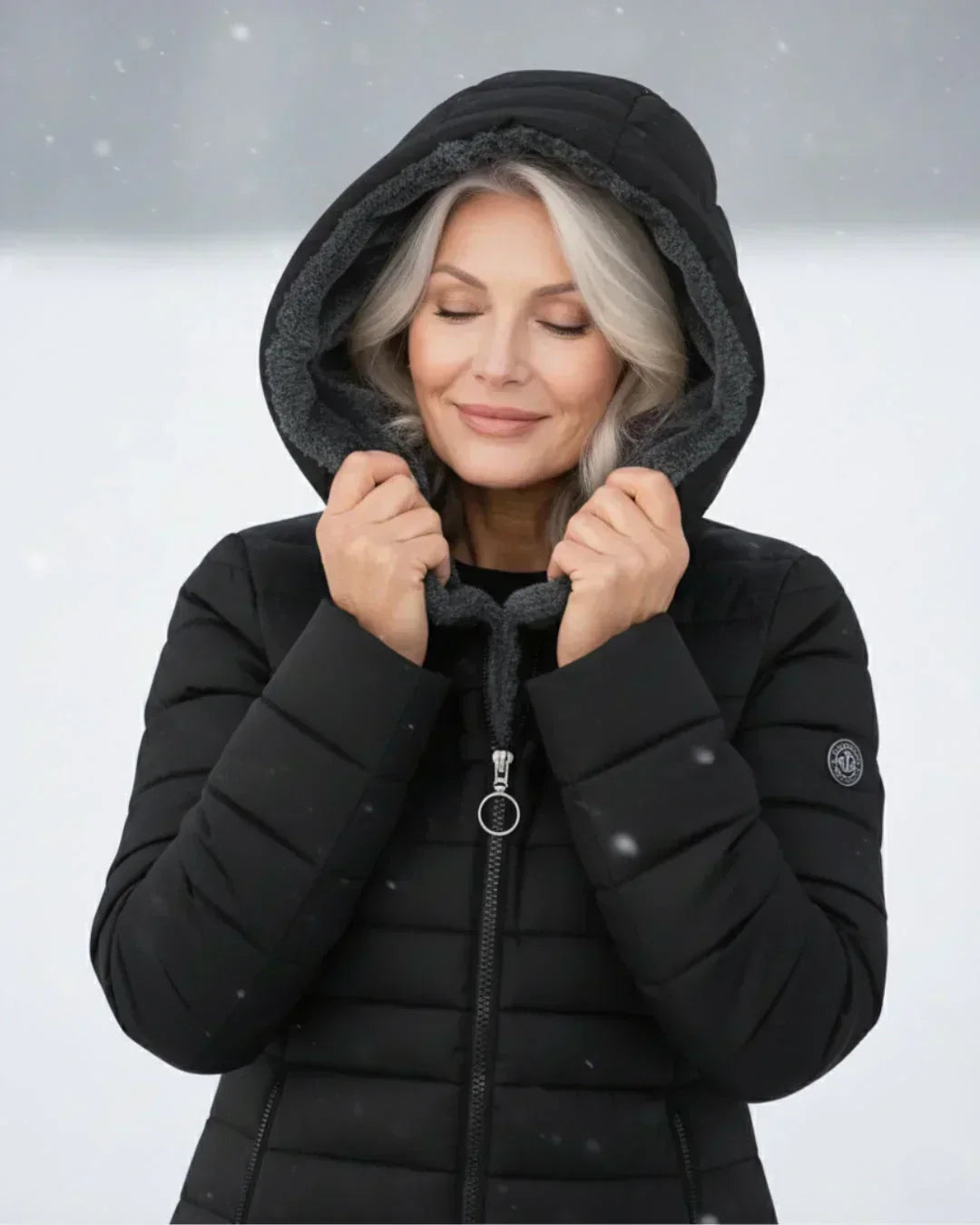 Burgundy long padded jacket - Lana Fiorelli
