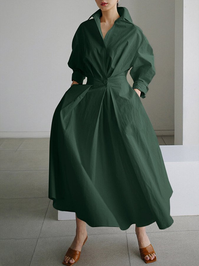 Khaki long wedding guest dress - Lana Fiorelli