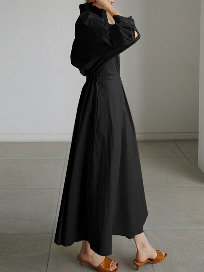 Black long wedding guest dress - Lana Fiorelli