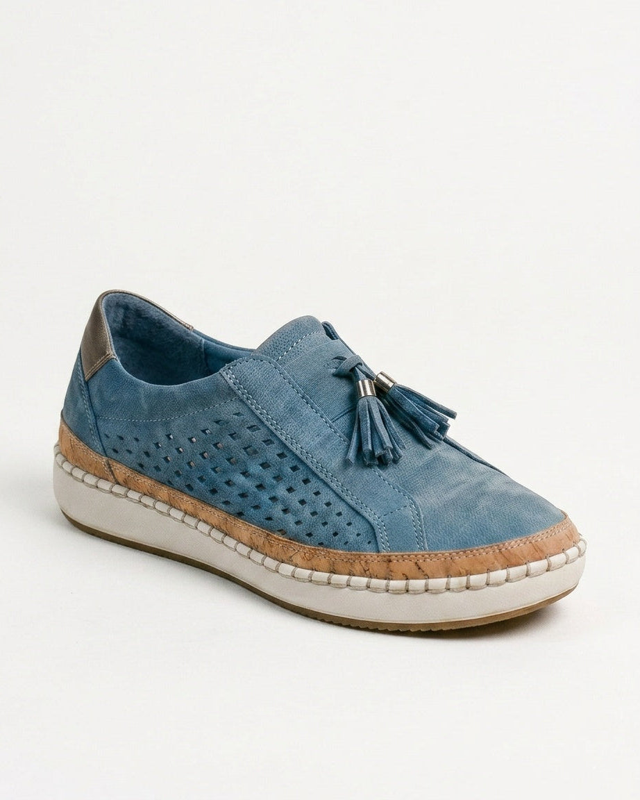 Blue Slip-On Sneakers - Lana Fiorelli