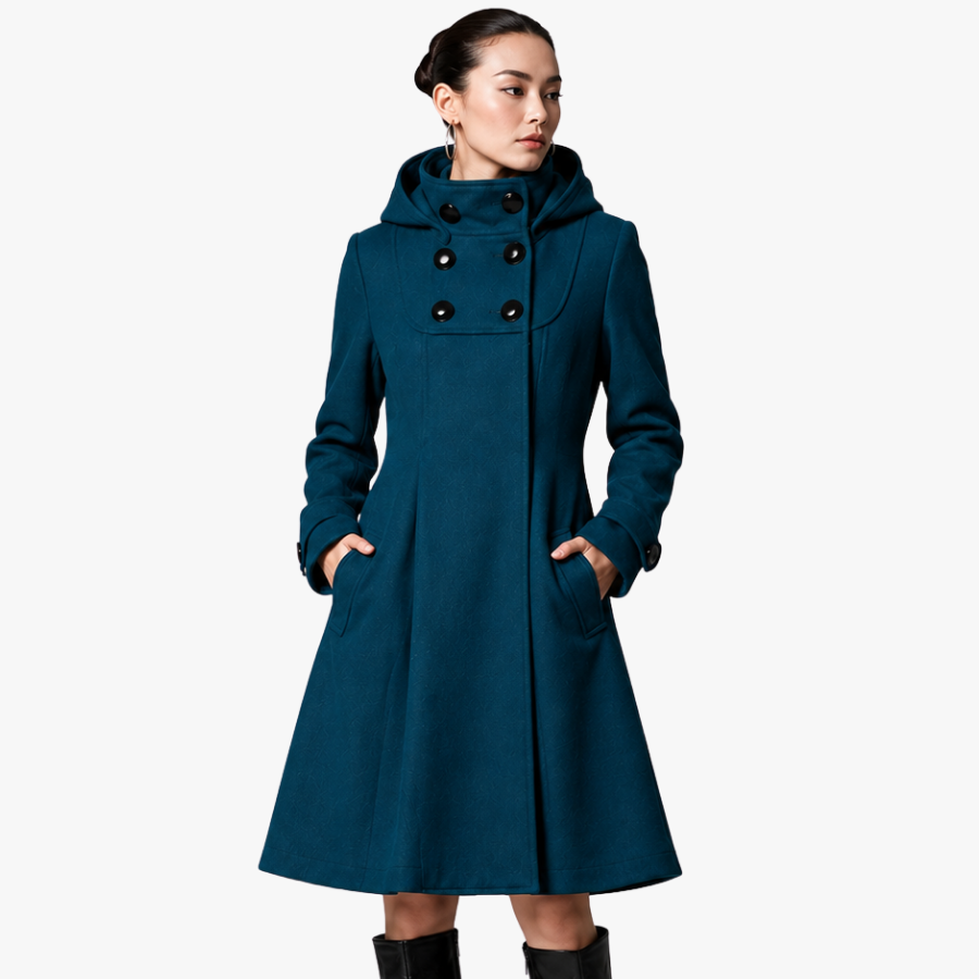 Women's structured hooded coat - Lana Fiorelli