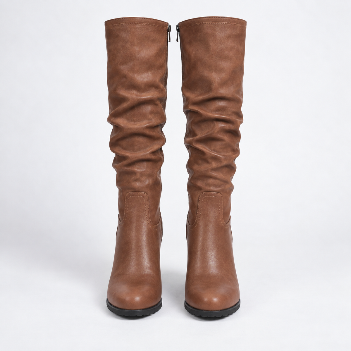 Brown heeled knee high boots - Lana Fiorelli