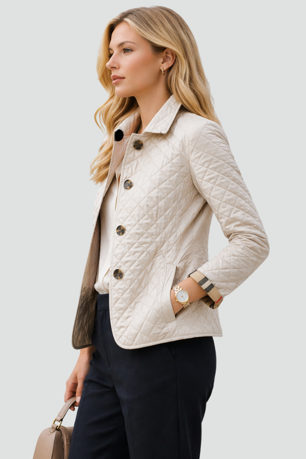 White diamond quilted jacket - Lana Fiorelli