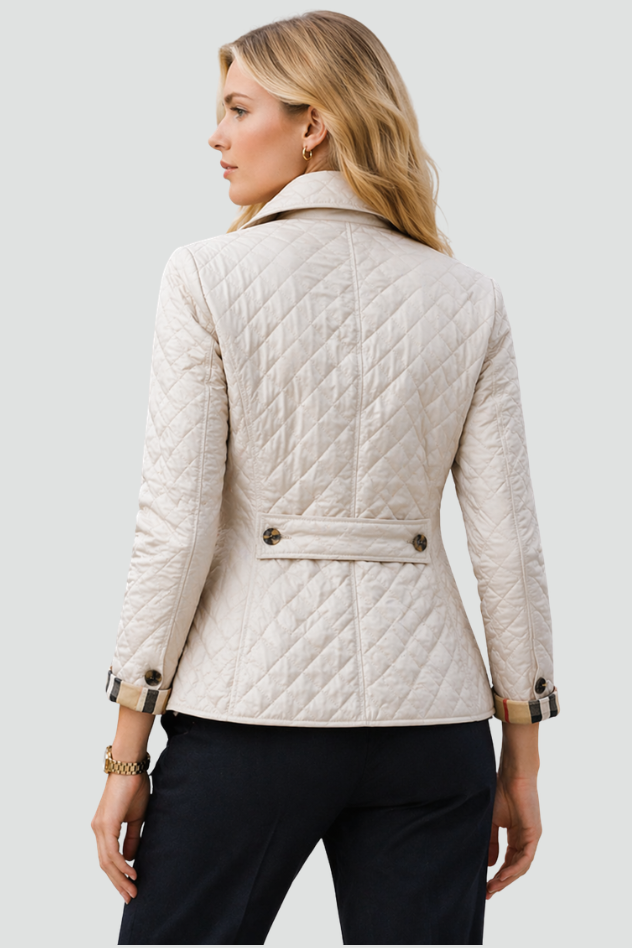 White diamond quilted jacket - Lana Fiorelli