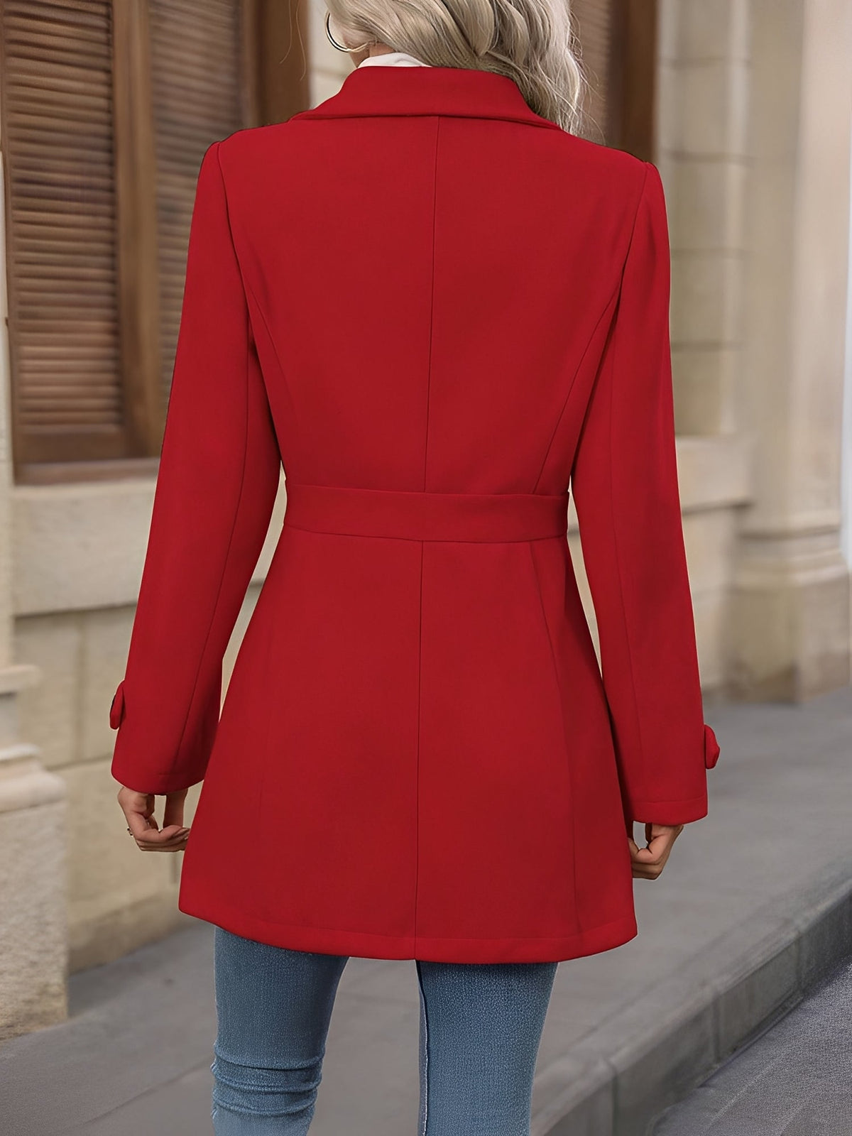Black double breasted trench coat - Lana Fiorelli
