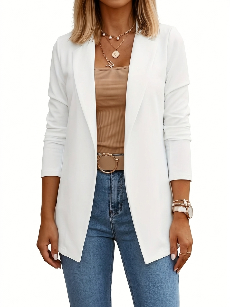 White open-front blazer - Lana Fiorelli