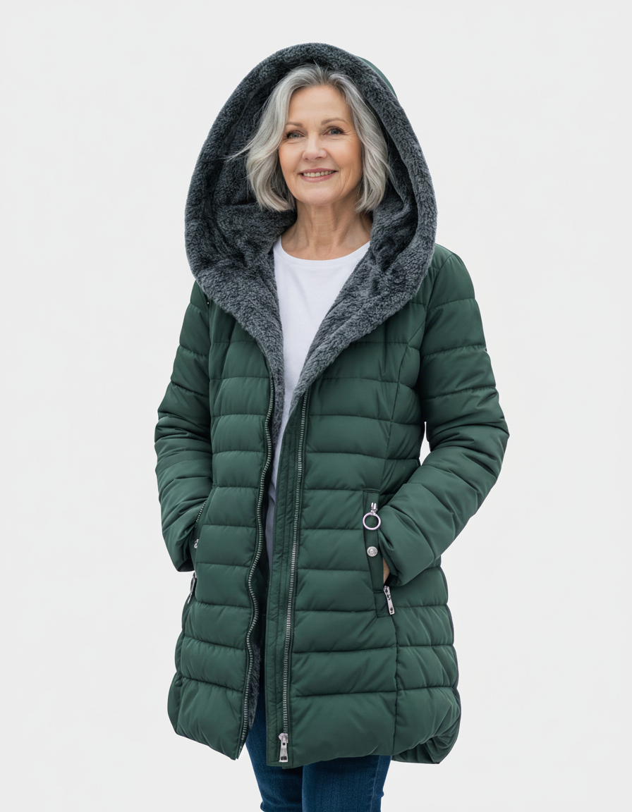 Hooded puffer jacket detail - Lana Fiorelli