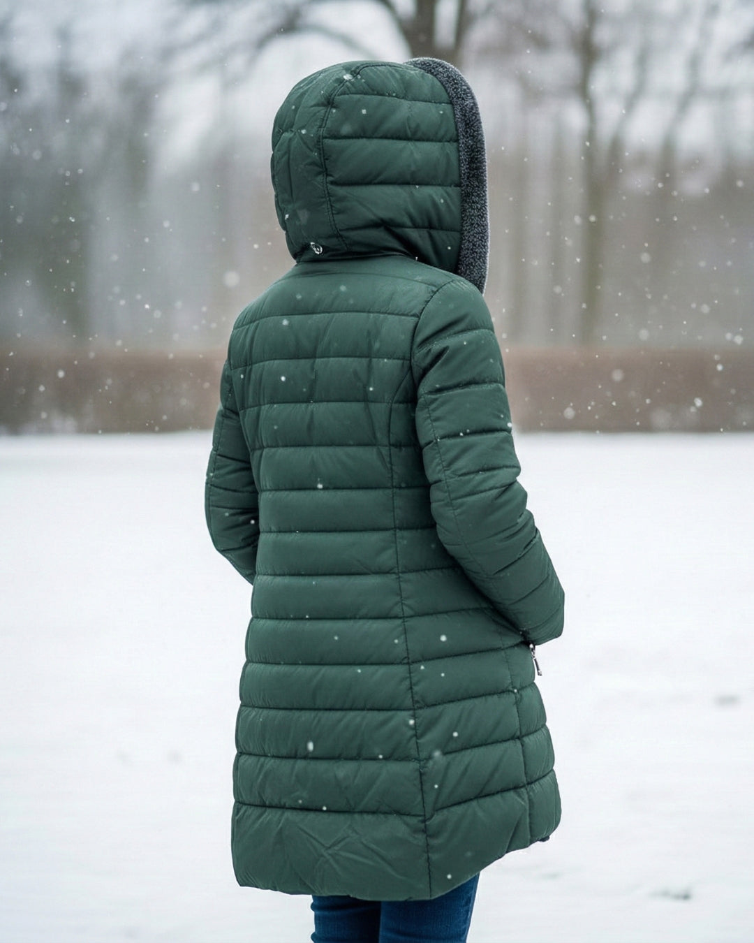 Hooded puffer jacket detail - Lana Fiorelli