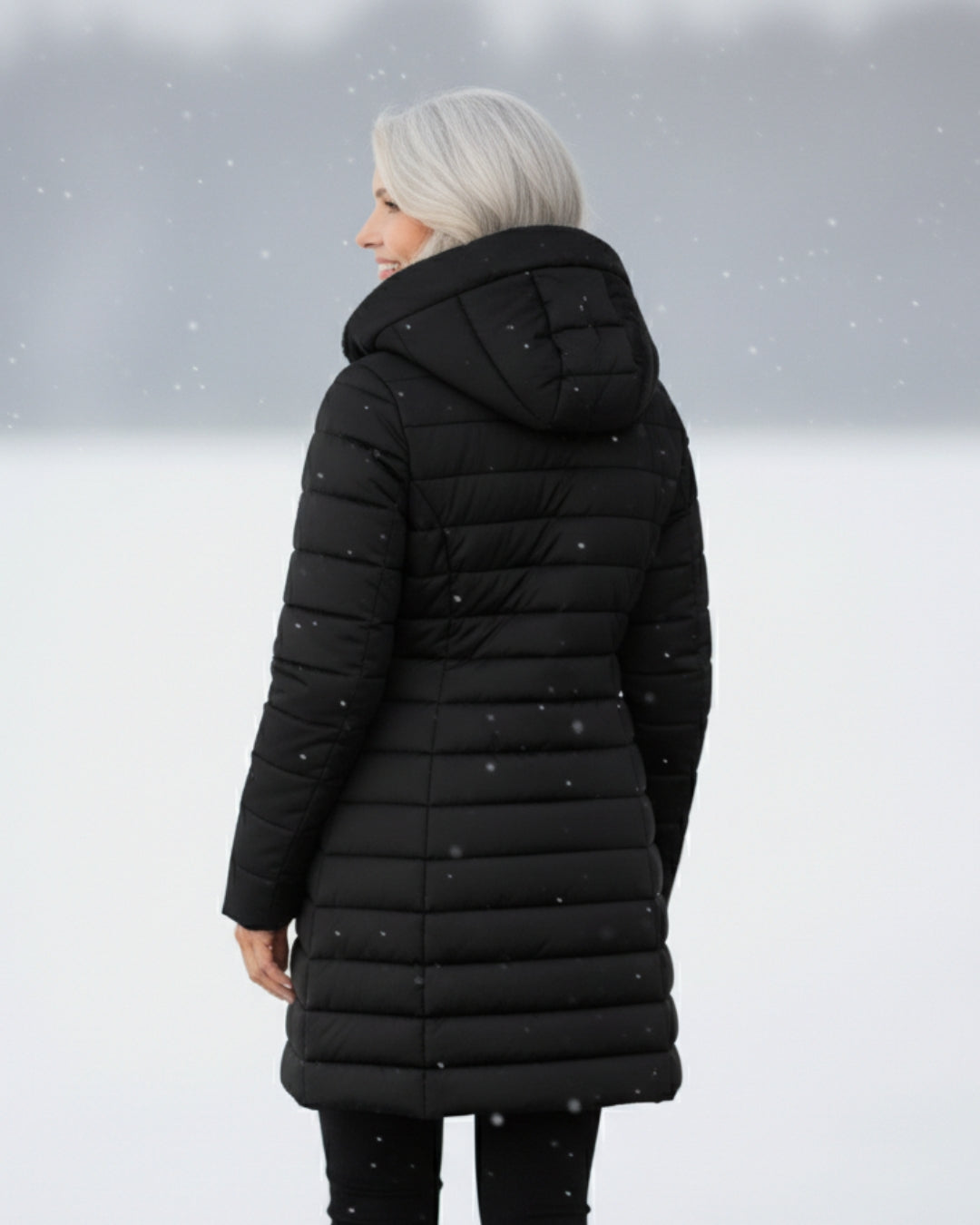 Hooded puffer jacket detail - Lana Fiorelli