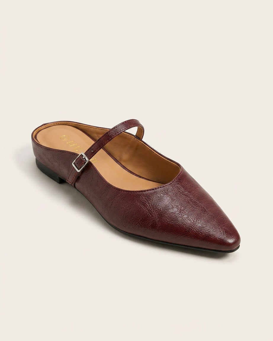 Burgundy Mules - Lana Fiorelli