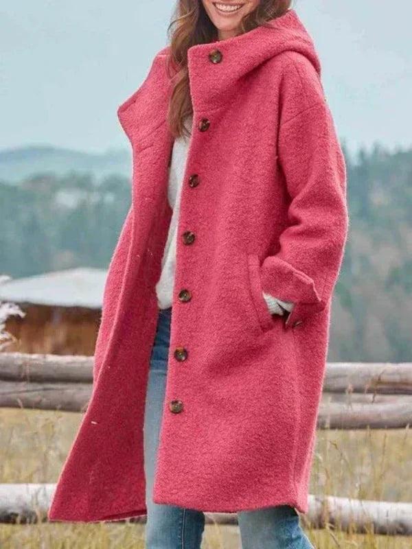 Pink long winter coat - Lana Fiorelli