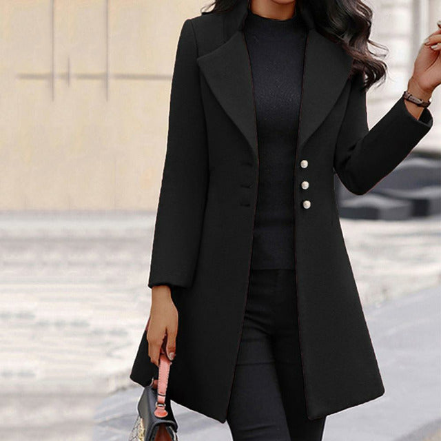 Black classic coat - Lana Fiorelli