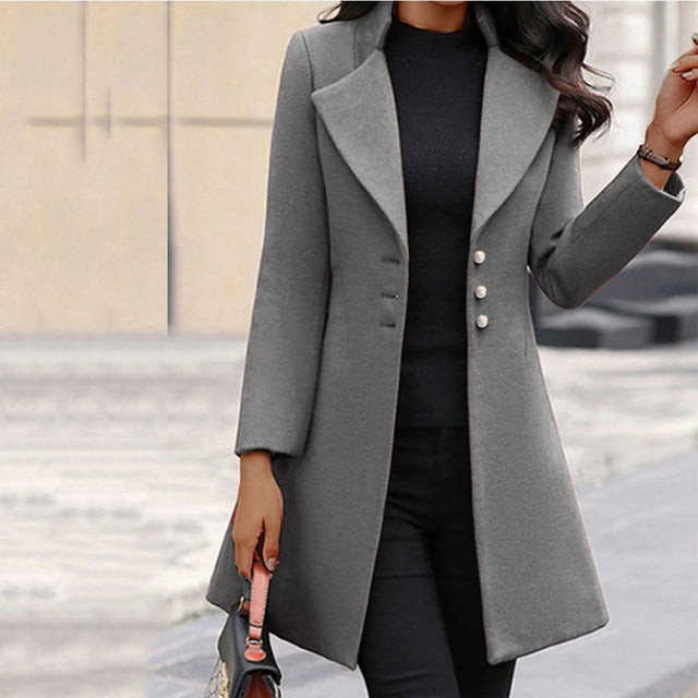 Grey classic coat - Lana Fiorelli