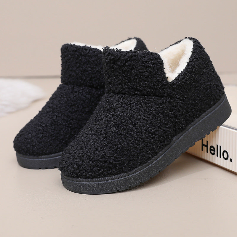 Black fleece lined slipper boots - Lana Fiorelli