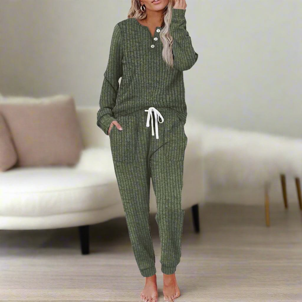 Green ribbed lounge set - Lana Fiorelli