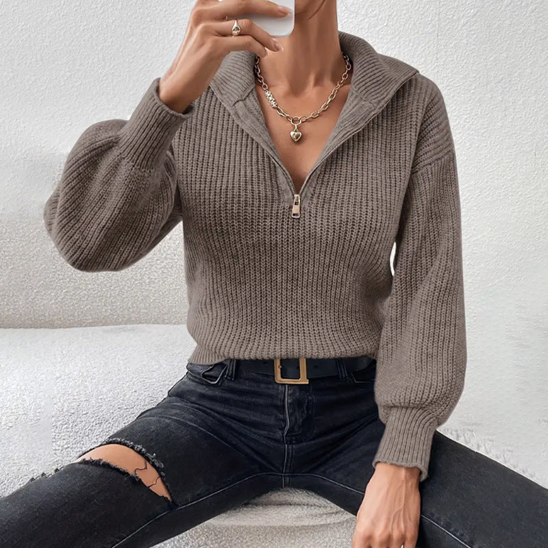 Women's half-zip jumper - Lana Fiorelli