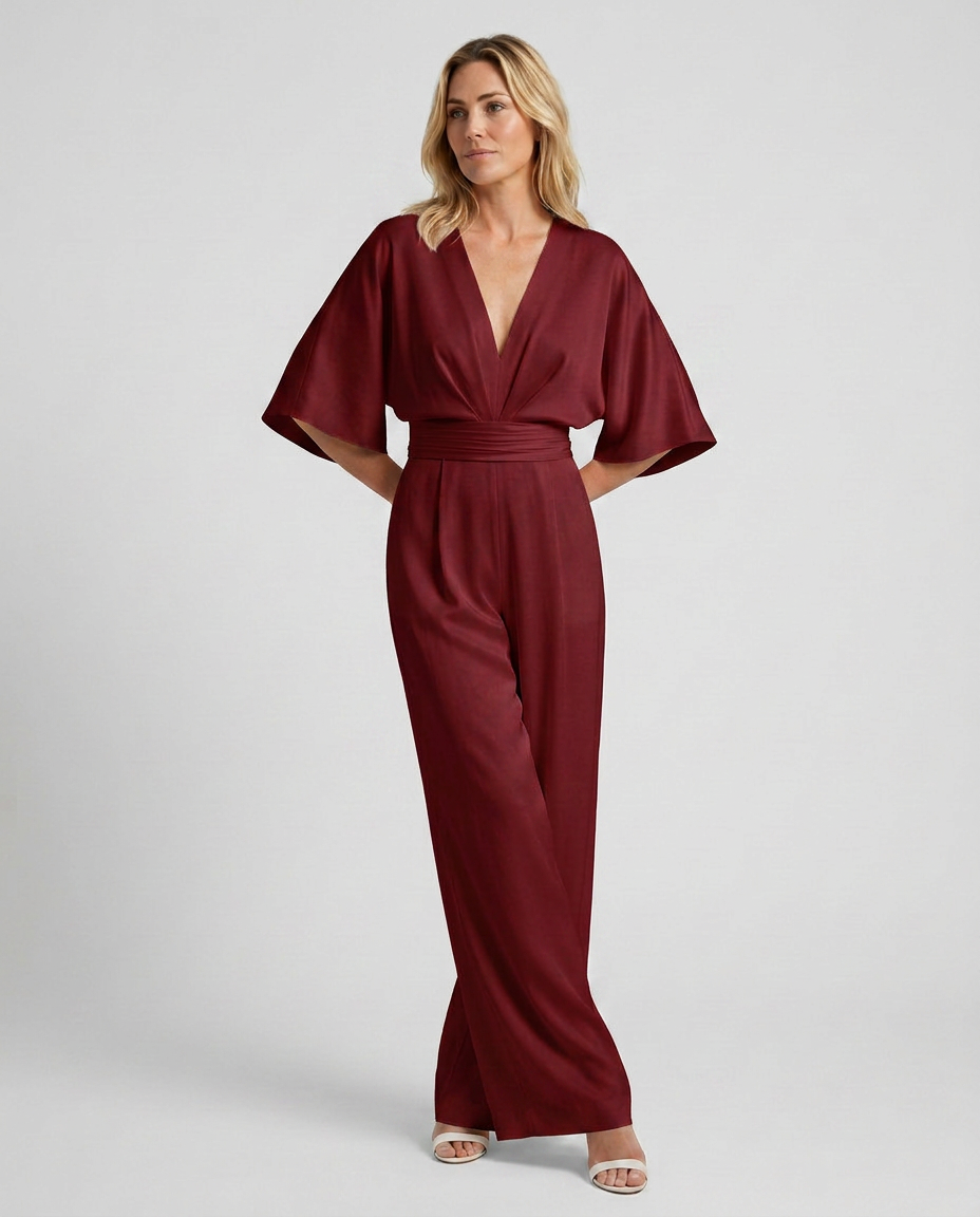 Burgundy Jumpsuit - Lana Fiorelli