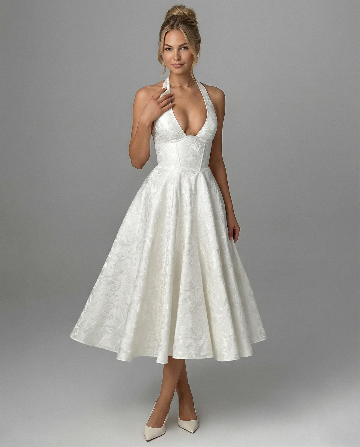White Midi Dress - Lana Fiorelli