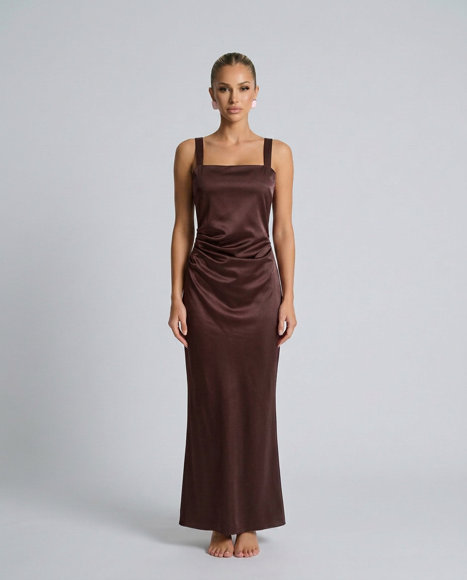 Brown Maxi Dress - Lana Fiorelli