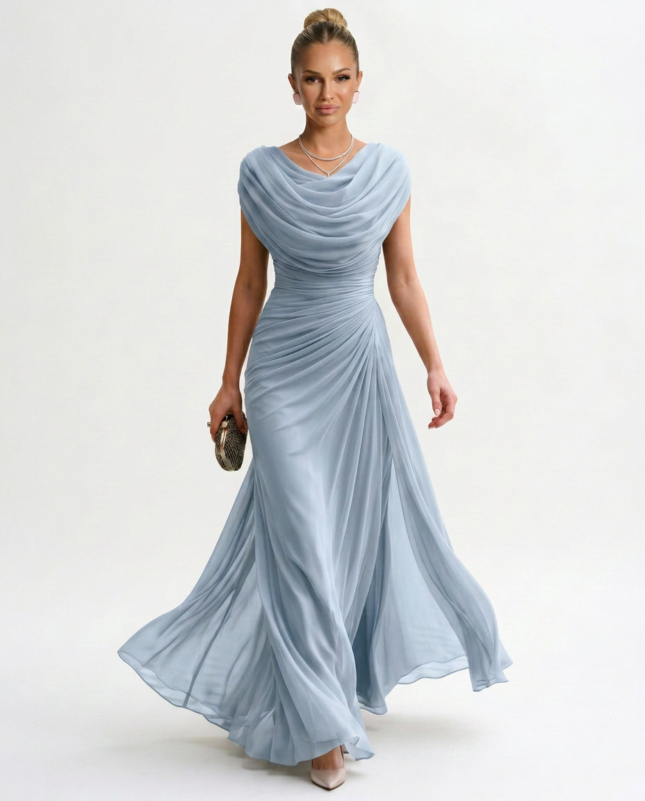 Light Blue Maxi Dress - Lana Fiorelli