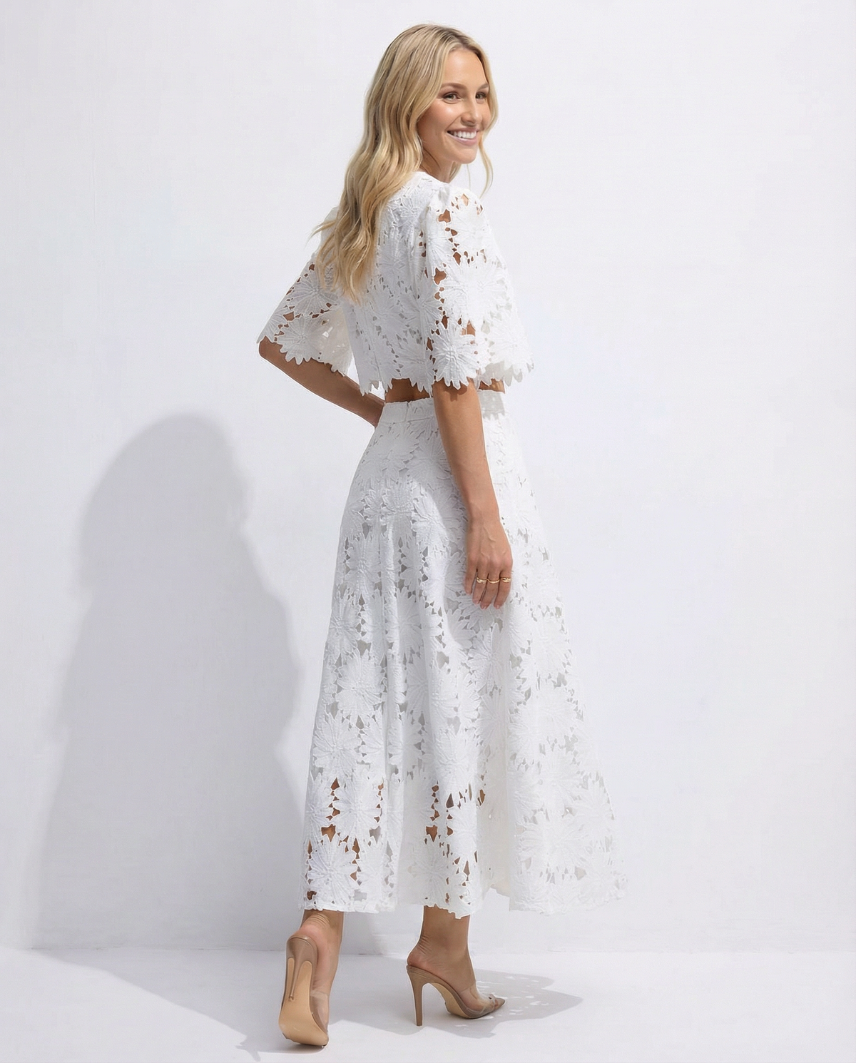 Lace Top and Skirt Set - Lana Fiorelli
