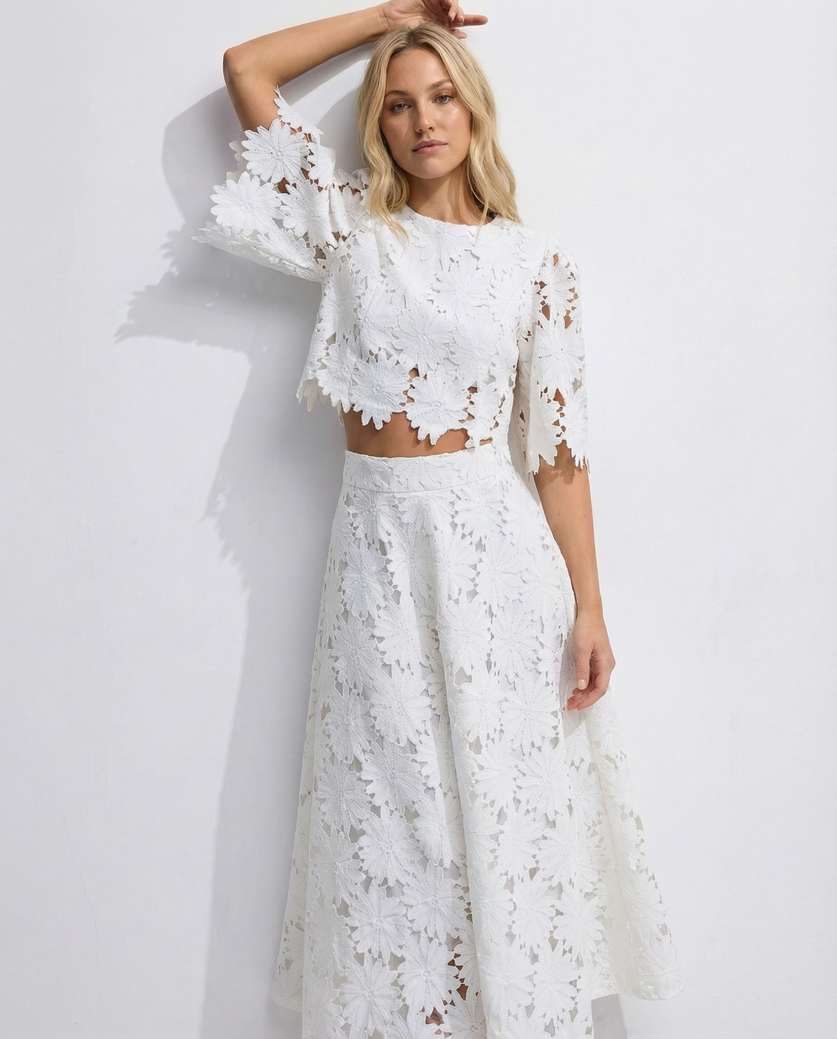 Lace Top and Skirt Set - Lana Fiorelli