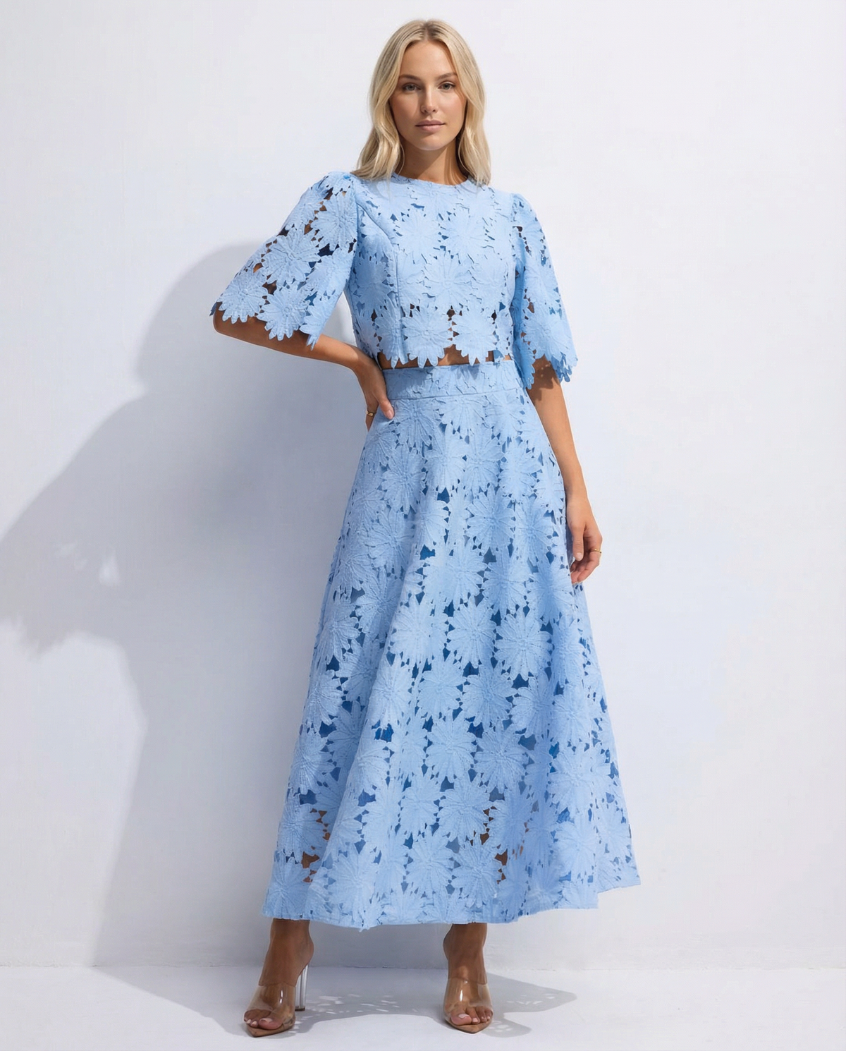 Lace Top and Skirt Set - Lana Fiorelli