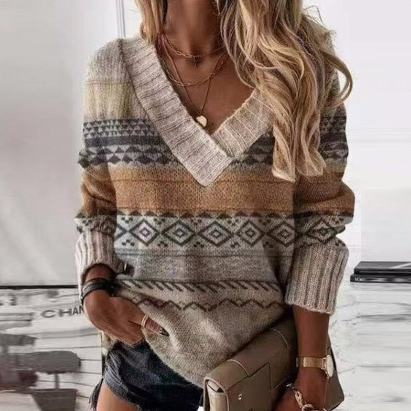 Dark Brown colour-block sweater - Lana Fiorelli