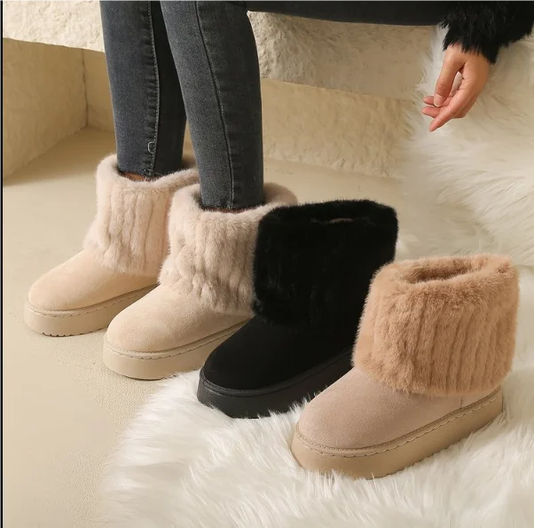 Women's plush lined winter boots - Lana Fiorelli