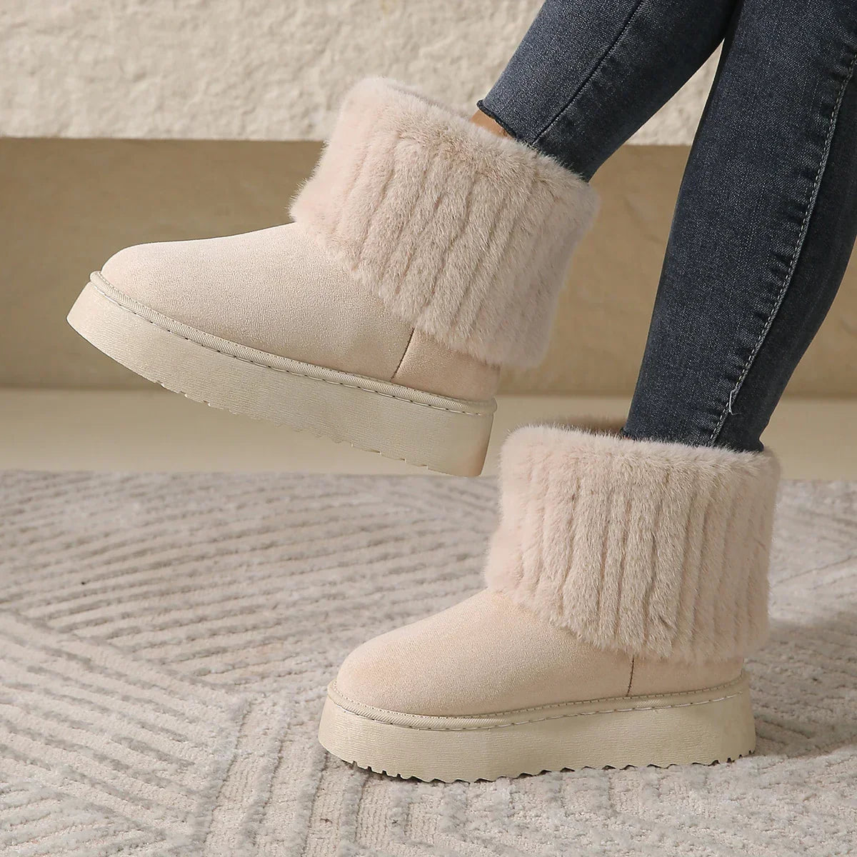 Women's plush lined winter boots - Lana Fiorelli