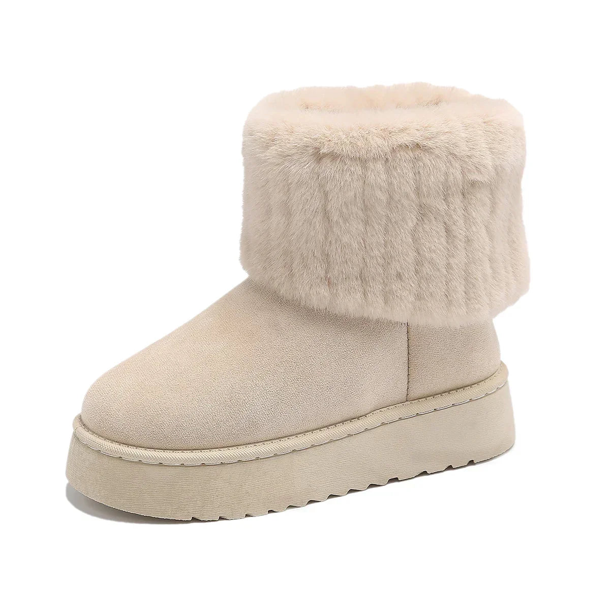 Beige plush lined winter boots - Lana Fiorelli