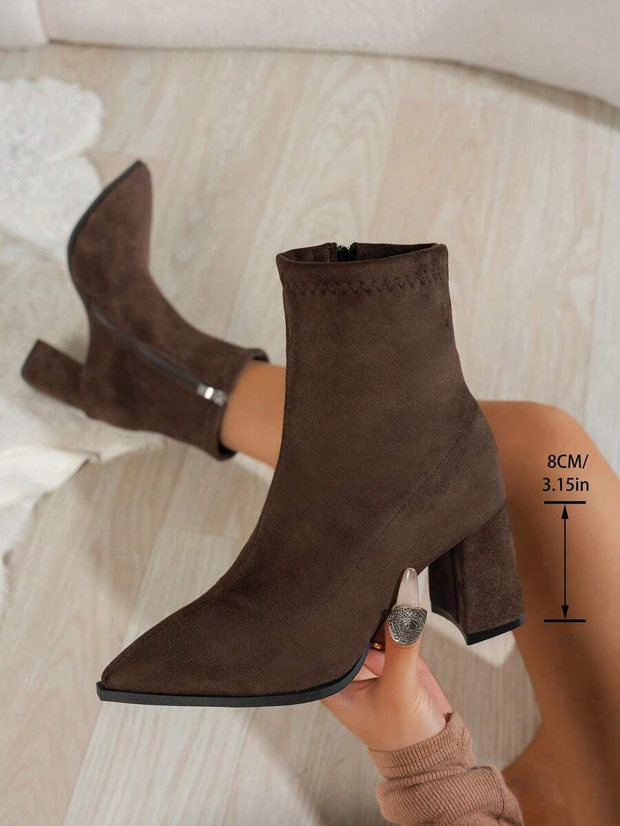Dark Brown pointed ankle boots - Lana Fiorelli