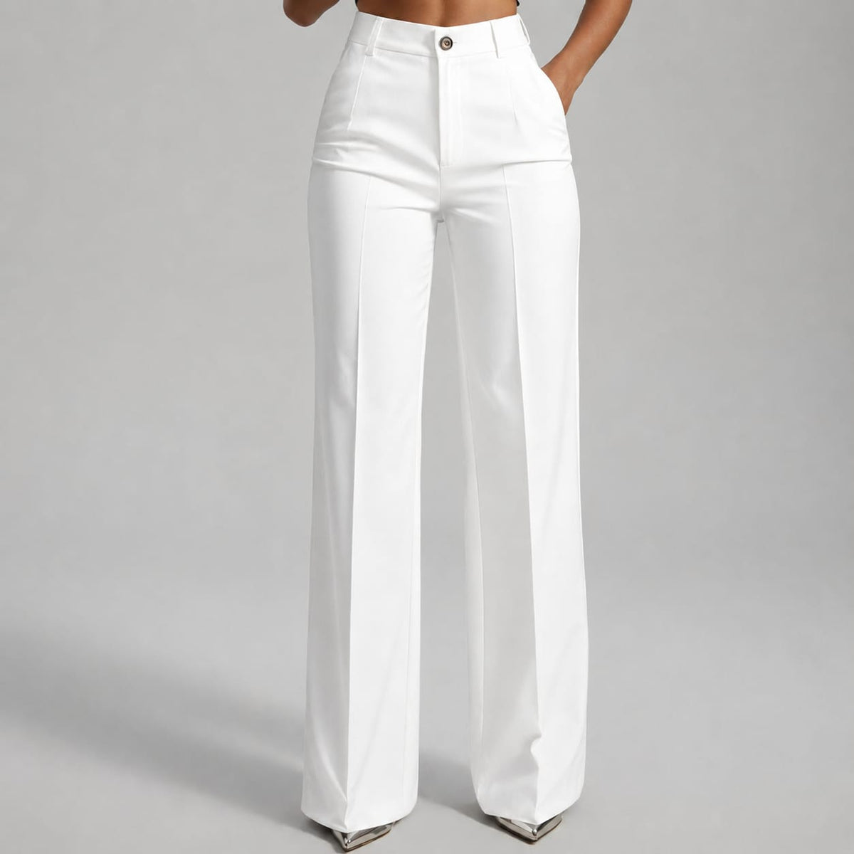 White high waist trousers - Lana Fiorelli