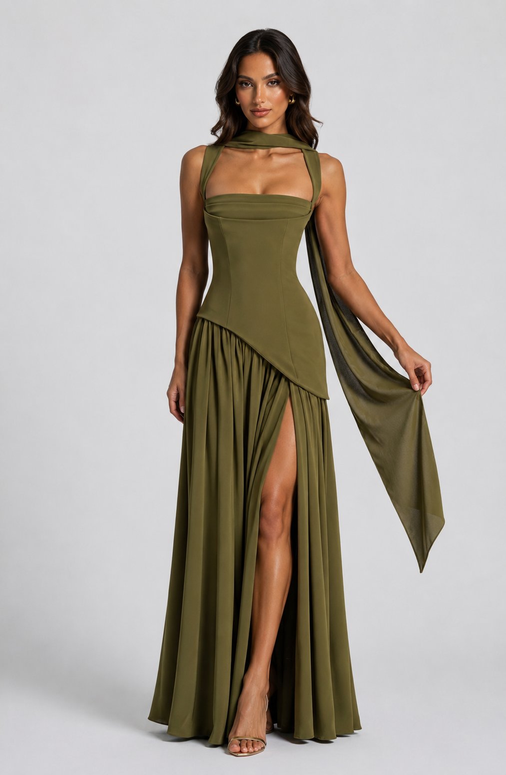 Draped Maxi Dress - Lana Fiorelli