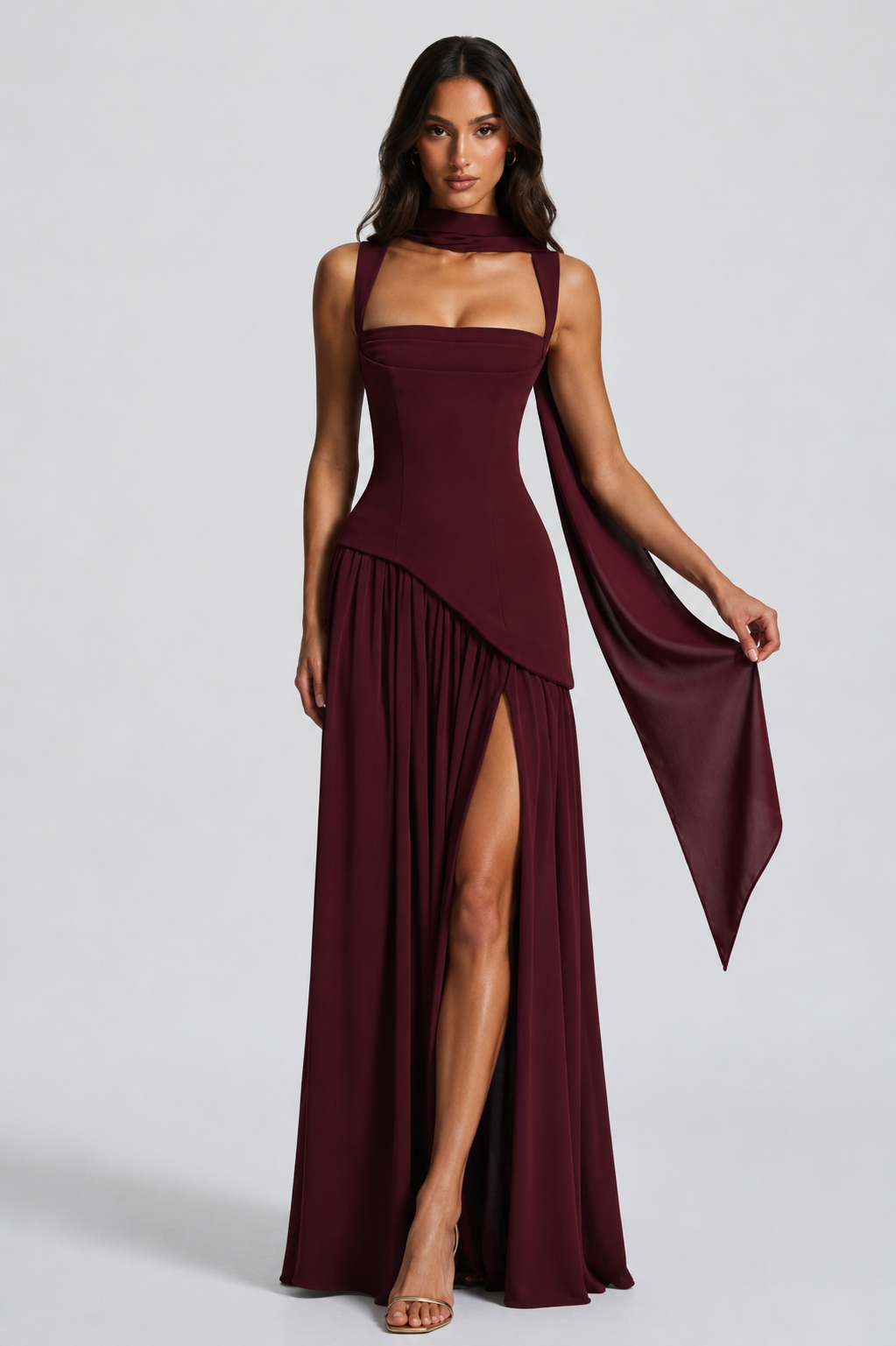 Draped Maxi Dress - Lana Fiorelli