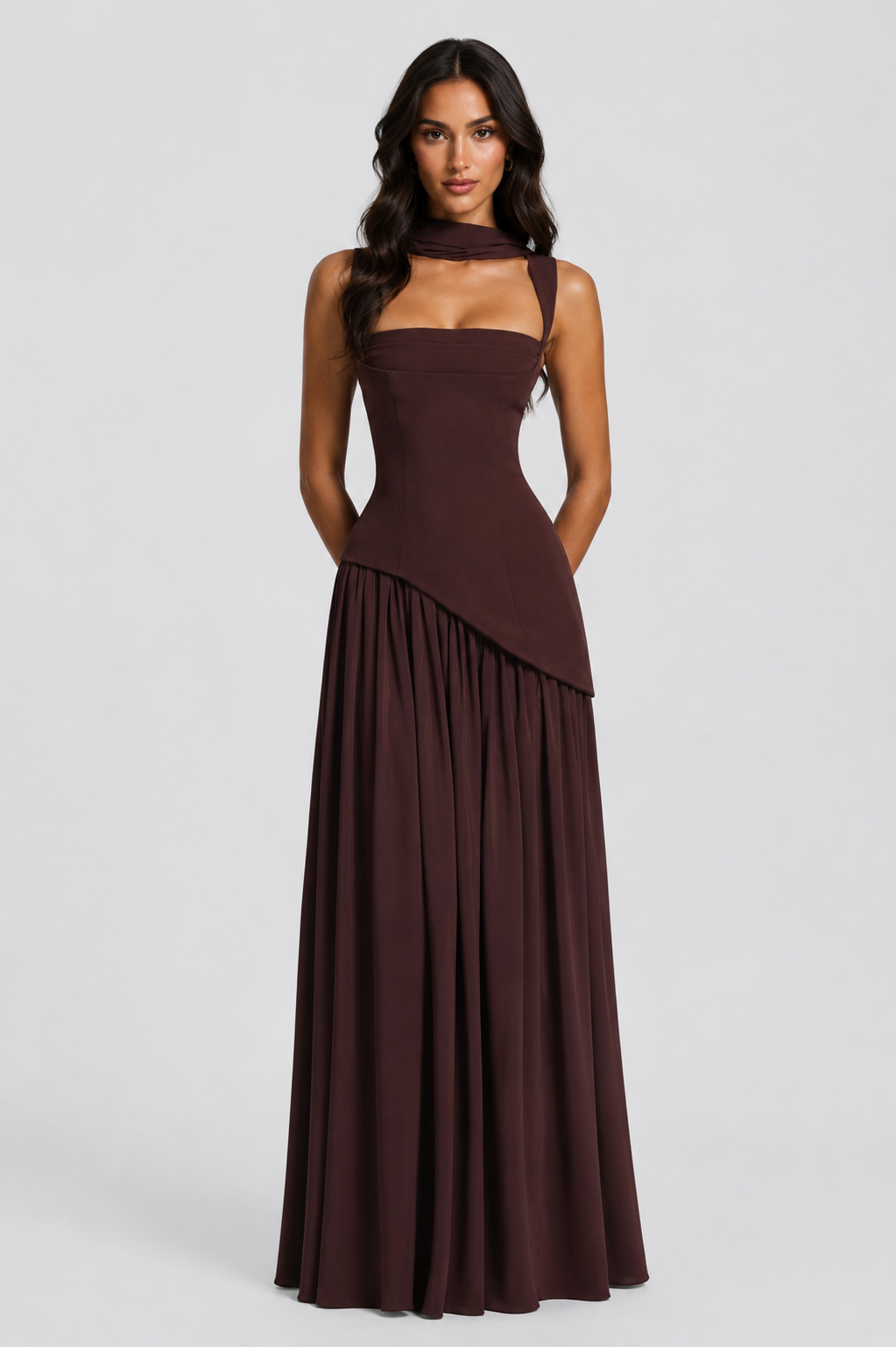 Draped Maxi Dress - Lana Fiorelli
