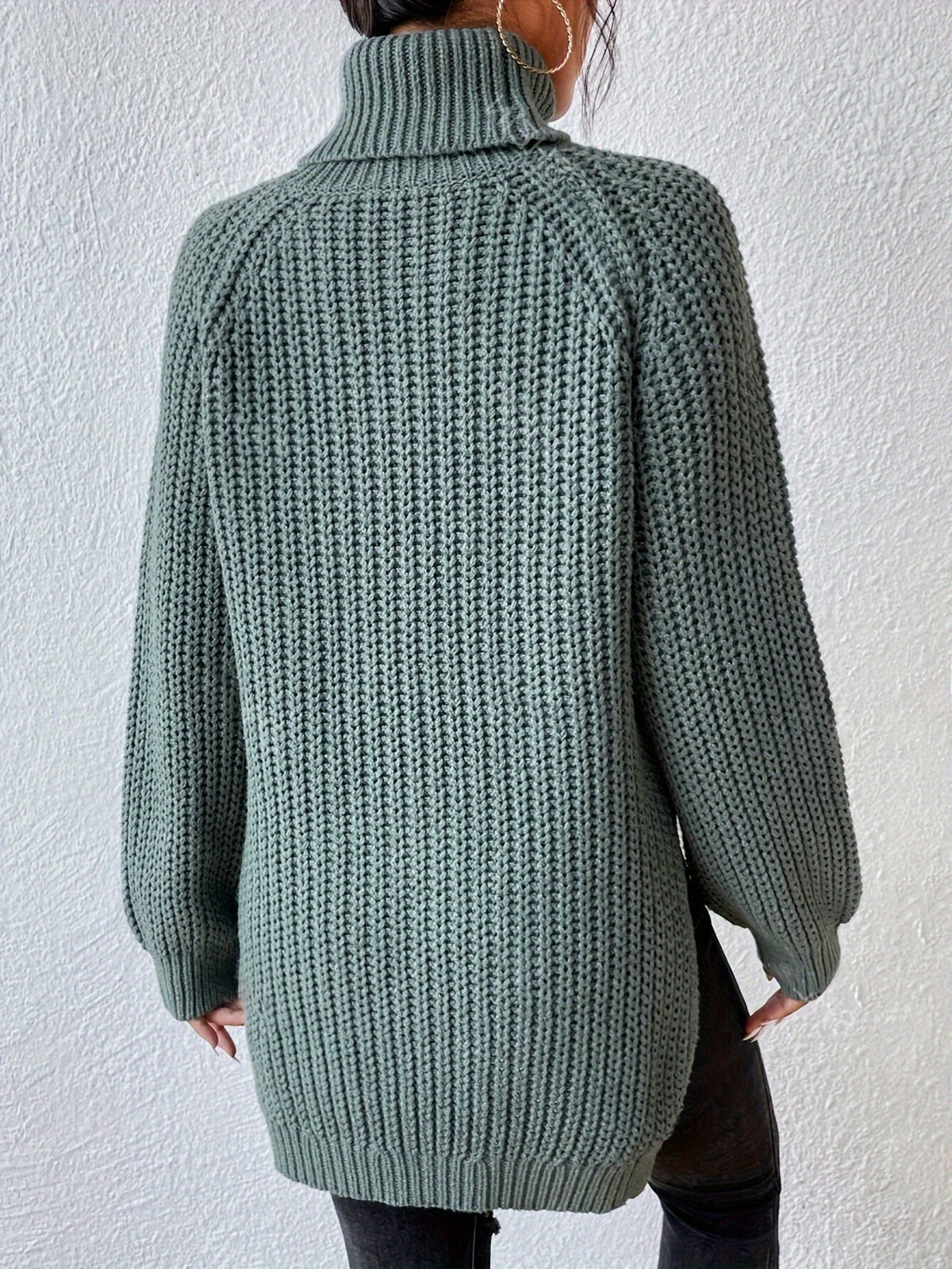 Black mock neck knit top - Lana Fiorelli