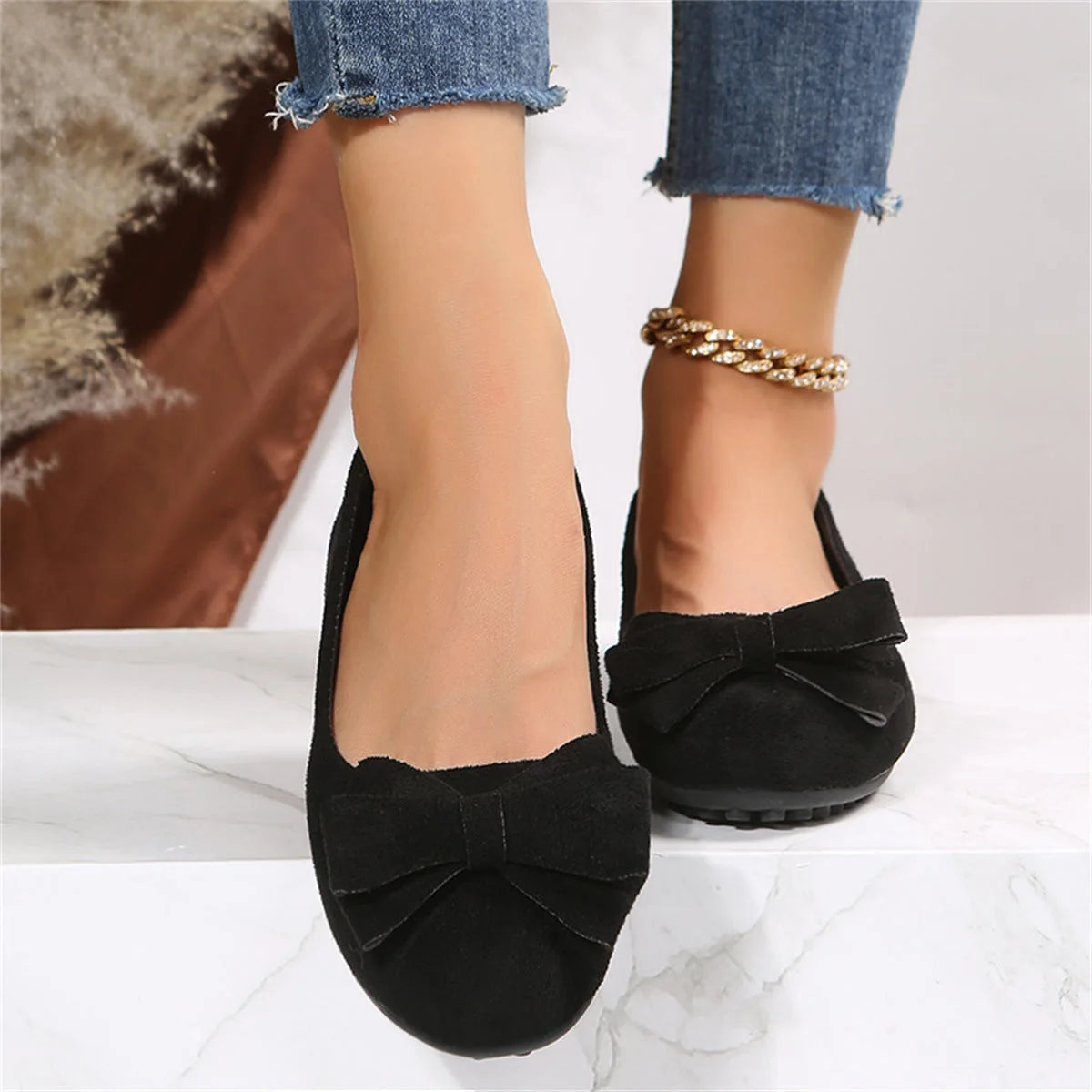 Black wide fit ballet flats - Lana Fiorelli