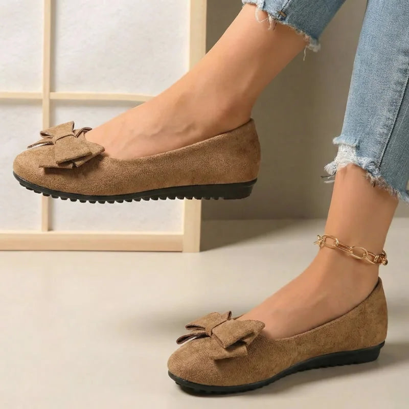 Light Brown wide fit ballet flats - Lana Fiorelli